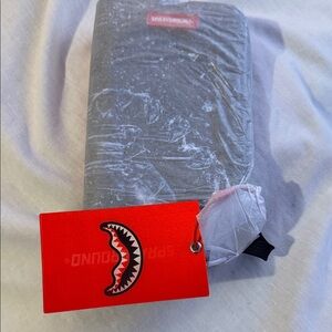 Sprayground Gray Wallet with Red Accent